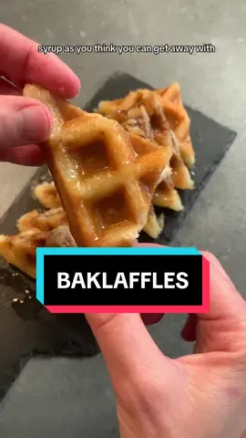 The #baklaffle = #baklava in a #wafflemaker #hack #waffleweek #puffpastry #thecaketoonist
