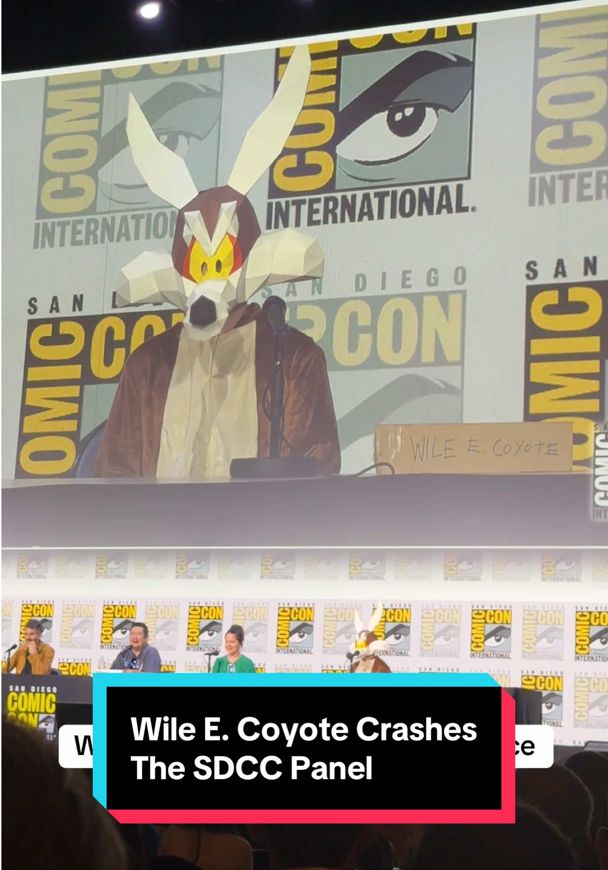 Coyote made an appearance at the #CoyoteVSAcme panel at #SDCC. #movietok #filmtok 