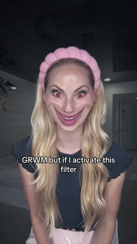 GRWM while doing scary filter 😅 #fyp #grwm #scary #makeup #nataliereynolds 