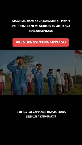 Maaf di HUT RI KE 80 ini bendera hanya kami kibarkan setengah tiang.. #HUT #HUTRI #17agustus #harikemeredekaan #benderasetengahtiang 