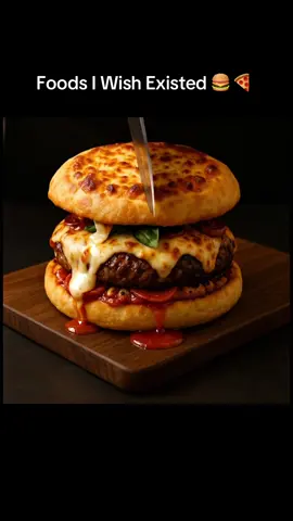 The Utimate Burger Pizza 🍔🍕 #ai #asmr #veo3 #yummy #yummyfood #delicious #slicingasmr 
