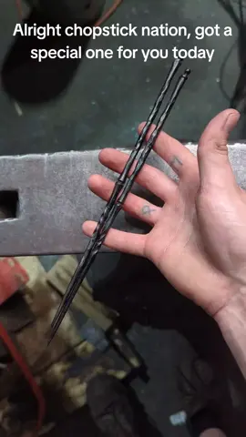 Chopsticks, but scarier - - - #foryou #foryoupage #fyp #rizzemwitthetism #neurodivergenttiktok #spoons #spoonielife #cutlery #dining #sushi #sushilover #asianfood #neurodivergent #chopsticks #chopstickstutorial #blacksmith #metal #metalhead #hammer #hammertime #stick #sticknation 