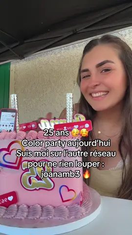 25 ans 🥳🥰 Color party aujourd’hui  Suis moi sur l’autre réseau pour ne rien louper : joanamb3 Mon magnifique gâteau @Mp Rejoins moi sur in$ta : joanamb3 🌿 #valisematernité #naissance  #maternite #accouchement #grossesse #momtok #momtobe  #announcement #avrilette2025 #pregnancy #pregnant #enceinte #mum #mumsoftiktok #bebe #jeunemaman #jeuneparents #bebearcenciel #mumlife #bonheur #famille #baby2023 #amour  #jeunepapa #maman  #postpartum #couple #pourtoi #enceinte #baby2025 #dadtobe #viral #baby #pt  #maternity #amour #couple #gateau #25ans #anniversary #anniversaire #birthday #fete #colorparty #colorparty🌈 