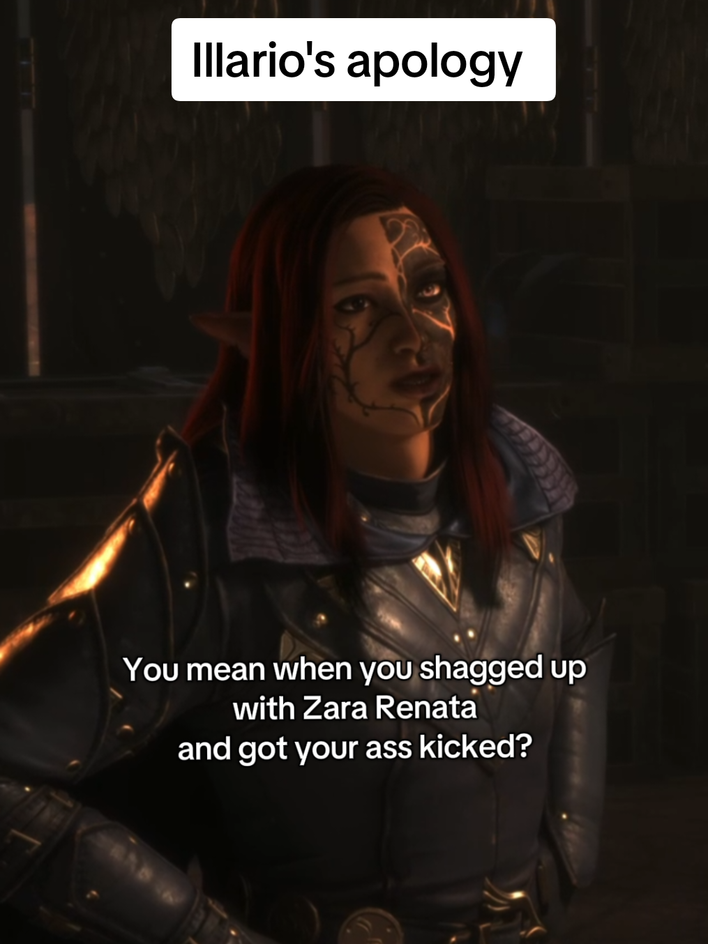 the idea is that after a year of house arrest, Illario has to publicly apologize or something 😆 #lucanis #dragonage #veilguard #dragonageveiltheveilguard #viago 