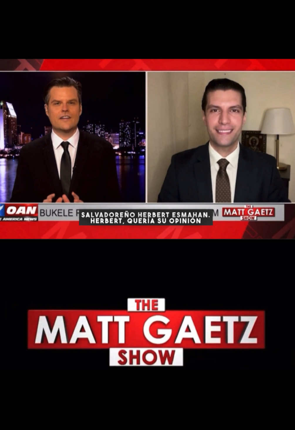Esta noche tuve el placer de acompañar a Matt Gaetz en OANN para hablar sobre cómo #ElSalvador y #EstadosUnidos lograron rescatar con éxito a 10 ciudadanos estadounidenses y a decenas de presos políticos del régimen marxista de Nicolás Maduro en #Venezuela 🇸🇻🇺🇸 