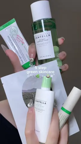 5 step green skincare 𓏲⋆ ִֶָ 𓂃 ⋆ #greenskincare #skin1004 #cica #centellaskincare #teatrica #skin2004toner #purifyingtoner #modelingmask #dralthea #draltheamask #axisy #axisydarkspotserum #darkspotserum #axisyskincare #axisyserum #vegancollageneyeserum #collageneyecream #axisyeyeserum #skin1004sunserum #skin1004sunmilk #sunmilk #kbeauty #kbeautyskincare #aestheticskincare #koreanskincare 