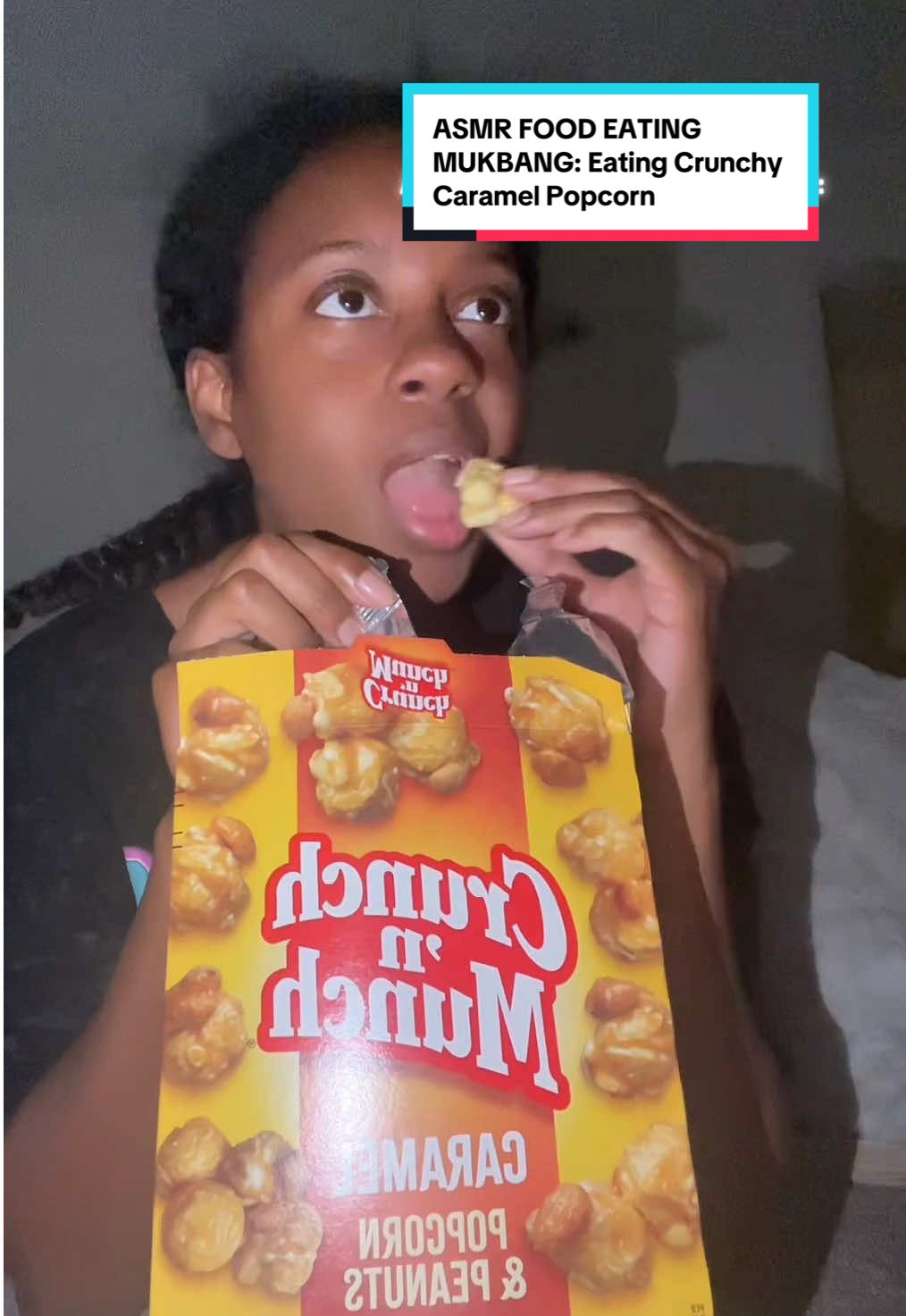 ASMR FOOD EATING MUKBANG: Eating Crunchy Caramel Popcorn  ————————————— #asmrfoodeating #asmreating #asmrfoodeatingsounds #asmrfood #crunchycaramelpopcorn