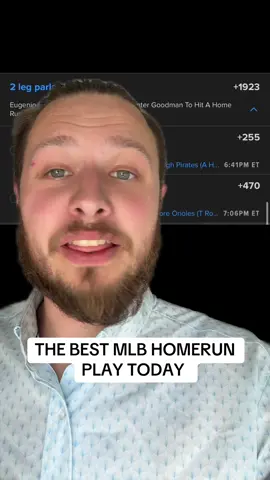 THE BEST MLB HOMERUN PLAY TODAY #sportsbetting #baseball #MLB 