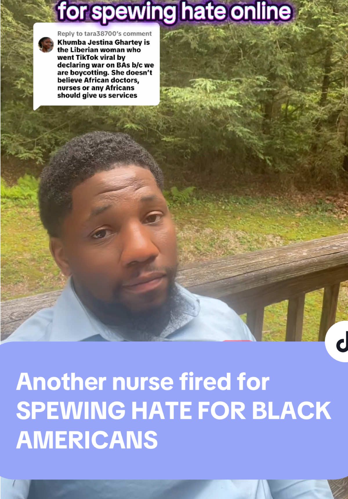 Replying to @tara38700 declaring war , telling nurses and doctors not to service Black Americans spewing h8 on our land gives you a good dose of FAFO🤷🏾 we on your heels 