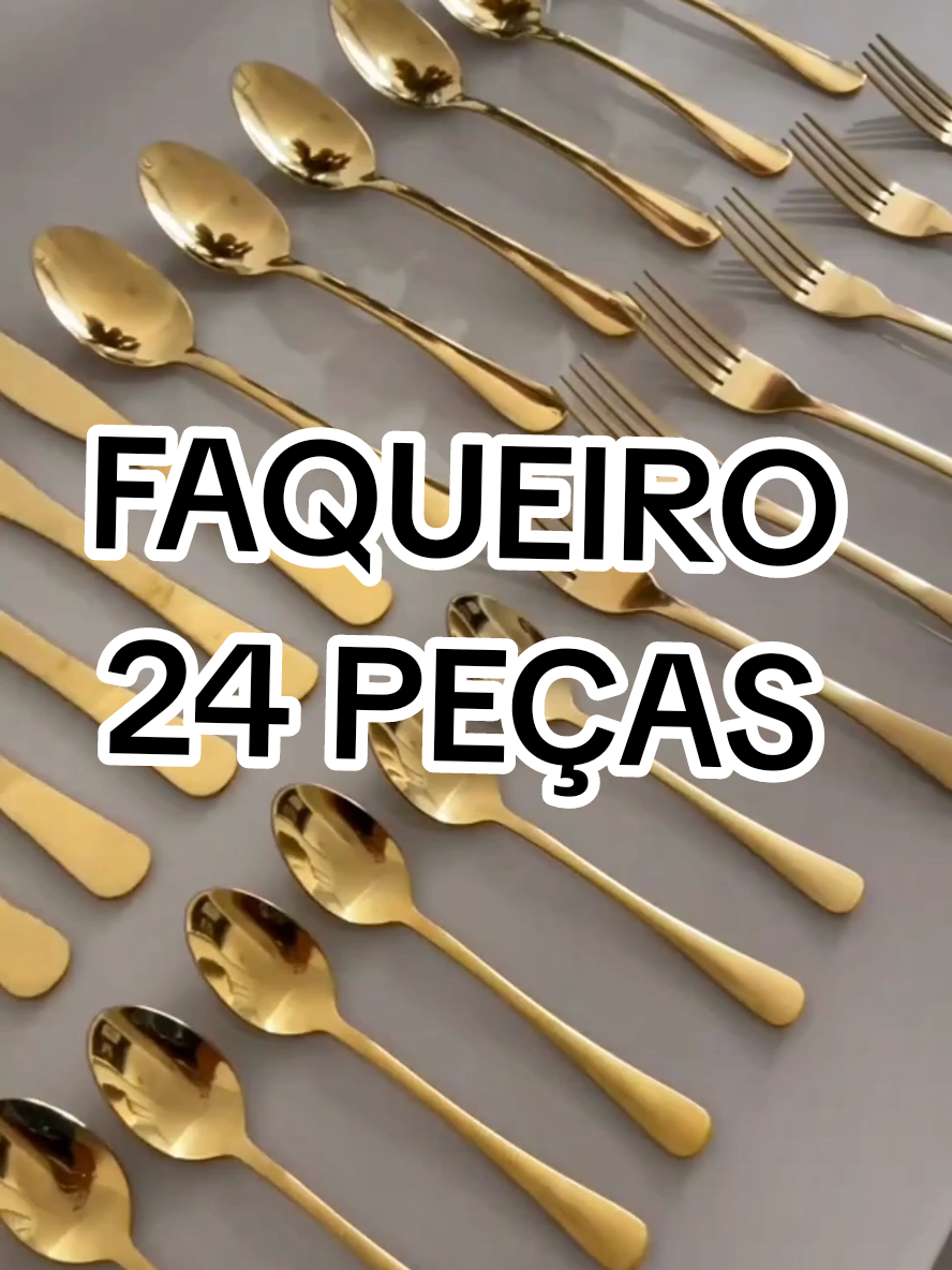 Faqueiro Dourado 24 Peças ✨️✨️ . . . . #faqueiro #talheresdourados  #talheres 