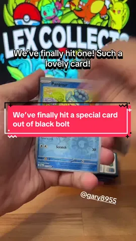 Pokémon TCGs black bolt made us wait a little bit before we got to see one of the new pullable variants! Such a beauty of a card! Very unique!  #victini #blackbolt #pokemon #pokemontcg #fyp #lexcollects 