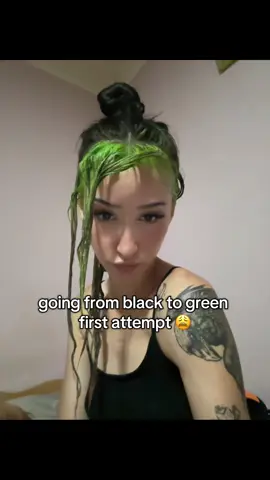 How did I do?  #hairstyle #hairtransformation #greenhair #grunge #fyp 