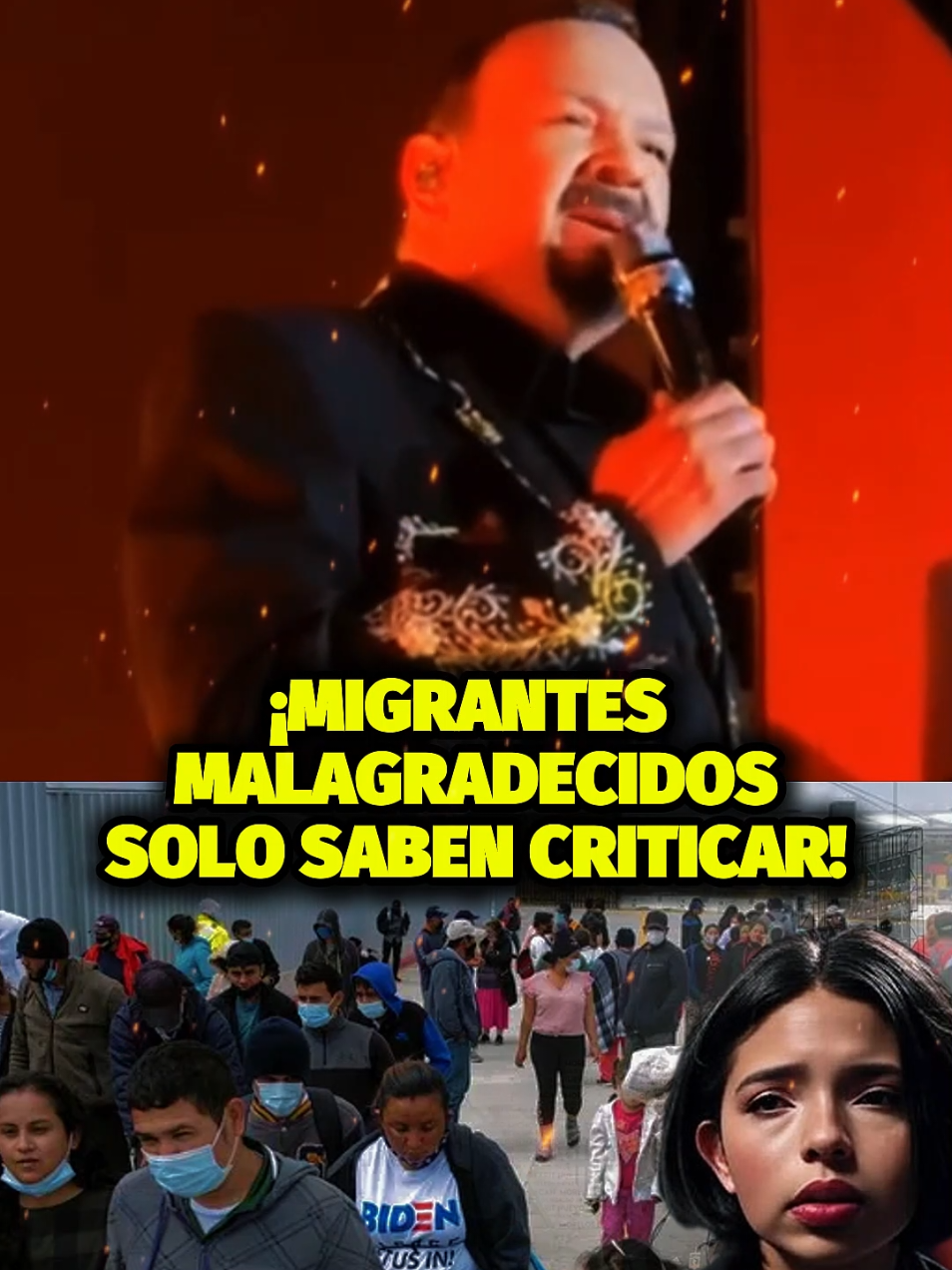 Migrantes malagradecidos, solo se dedican a criticar. fue lo que dijo Pepe Aguilar. #mexico #elsalvador #televisa #fyp #pepeaguilar 