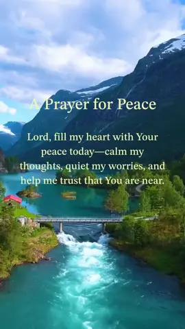 Peace isn’t found in a perfect day—it’s found in God’s presence, right in the middle of the mess. 🙏 Lord, fill my heart with Your peace today—calm my thoughts, quiet my worries, and help me trust that You are near. 📖 Whether you're starting your day, taking a prayer break, or winding down tonight—this simple prayer is for you. #PrayerForPeace #FaithInTheEveryday #Guideposts #OurPrayer #Abide #PeaceInChrist