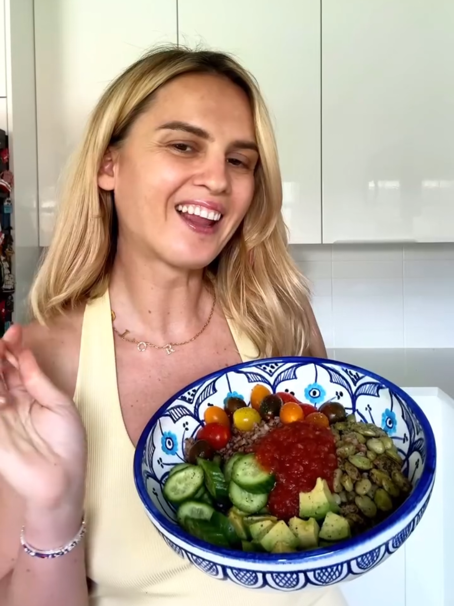 Easy girl dinner vibes: buckwheat, lima beans, avocado, cucumber, tomato, and salsa—seasoned with salt and fresh cracked pepper from my Cole & Mason grinder. Simple, filling, and actually so good. Use LANAATO20off for 20% off at @Cole & Mason USA  #coleandmason #coleandmasonderwent 