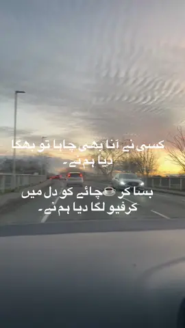 کسی نے آنا بھی چاہا تو بھگا دیا ہم نے۔ بسا کر⁩ ☕چائے کو دل میں کرفیو لگا دیا ہم نے۔