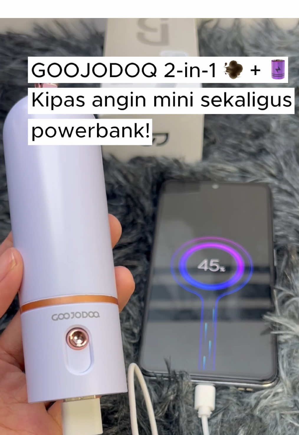 Kipas Goojodoq 2in1 bisa untuk charge Handphone😱 #goojodoqfan #kipasgoojodoqviral #kipasminiportable 