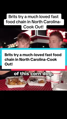 Brits try a much-loved fast food chain in North Carolina-Cook Out! #fyp #foryou #food 