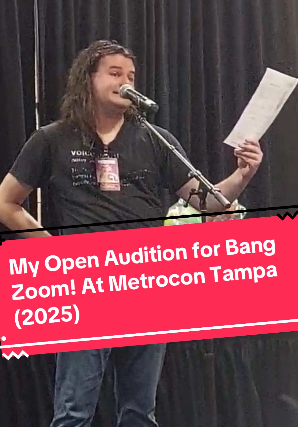 My audition for the @Bang Zoom! TV Open Auditions at Metrocon Tampa! I may not have gotten a callback, but it was so fun to go on out and meet so many cool people. I don’t get to meet a lot of weirdos who speak into a microphone in person a lot. So this was a real treat! 💚 Shout out to all the cool people that I met for being chill and awesome people! Was lots of fun and hope to keep connected going forward. #voiceover #bangzoomauditions #bangzoom #metrocontampa #voiceacting #audition #convention #anime #animeconvention #voiceactor 