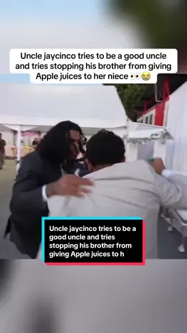 Uncle jaycinco tries to be a good uncle and tries stopping his brother from giving Apple juices to her niece 👀😭 #fyp #jaycinco #lalabaptiste #party 