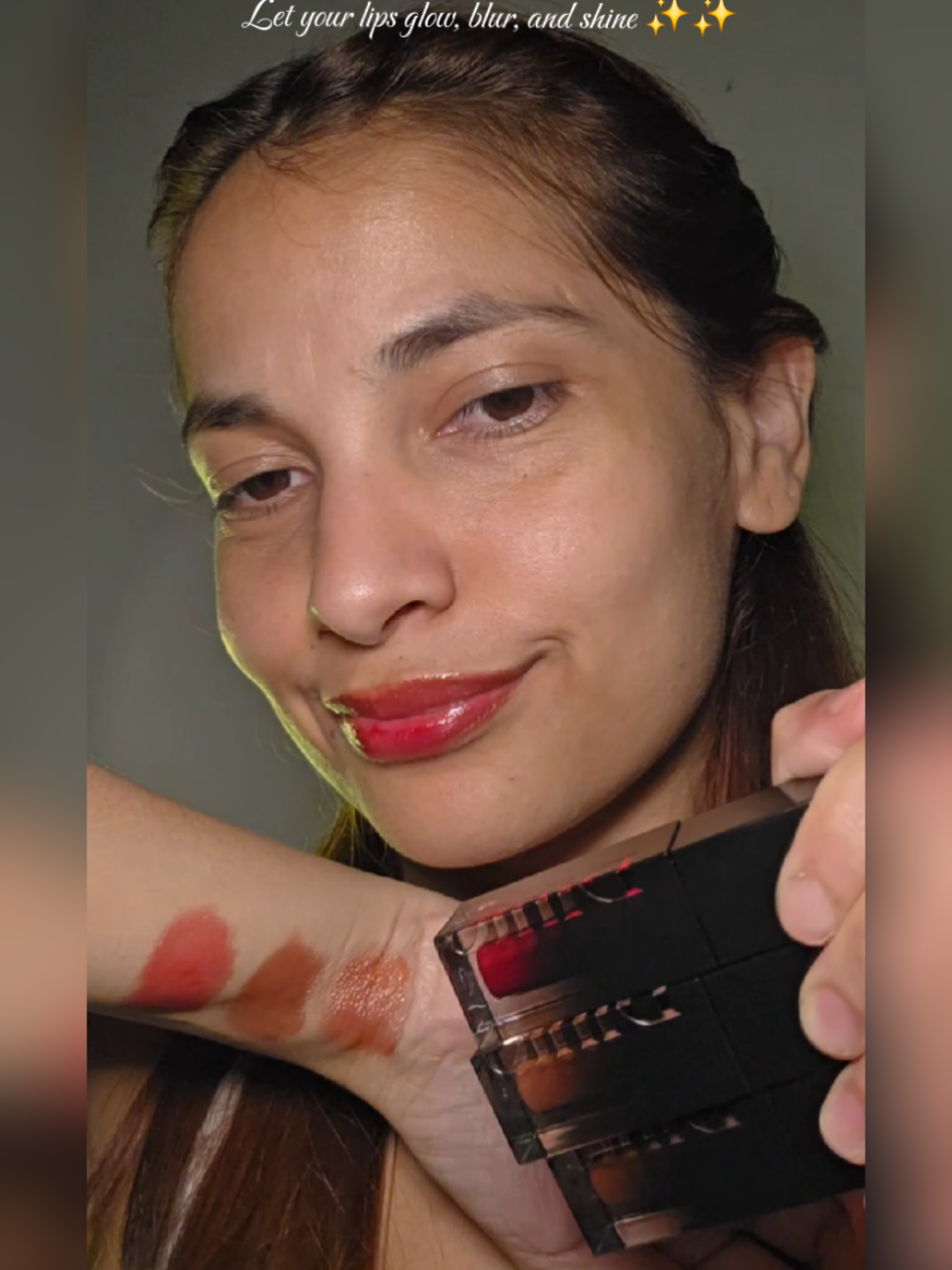 Dinto Blur-glowy lip tint @dinto_cosmetic   Creates voluminous lips with a subtle, glassy glow. Long-lasting glow and color that stay true from the first swipe. Delivers a moisturizing, non-sticky gloss that glides on smoothly.#dinto  #glazedlips  #LipTintObsessed  #kbeauty 