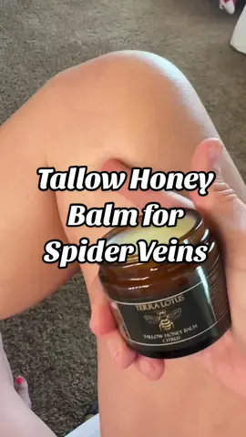 Let’s hope it works! 🤞🏼@Terra Lotus #beeftallow #beeftallowskincare #spiderviens #anitaging #moisturizer #tallowhoneybalm 