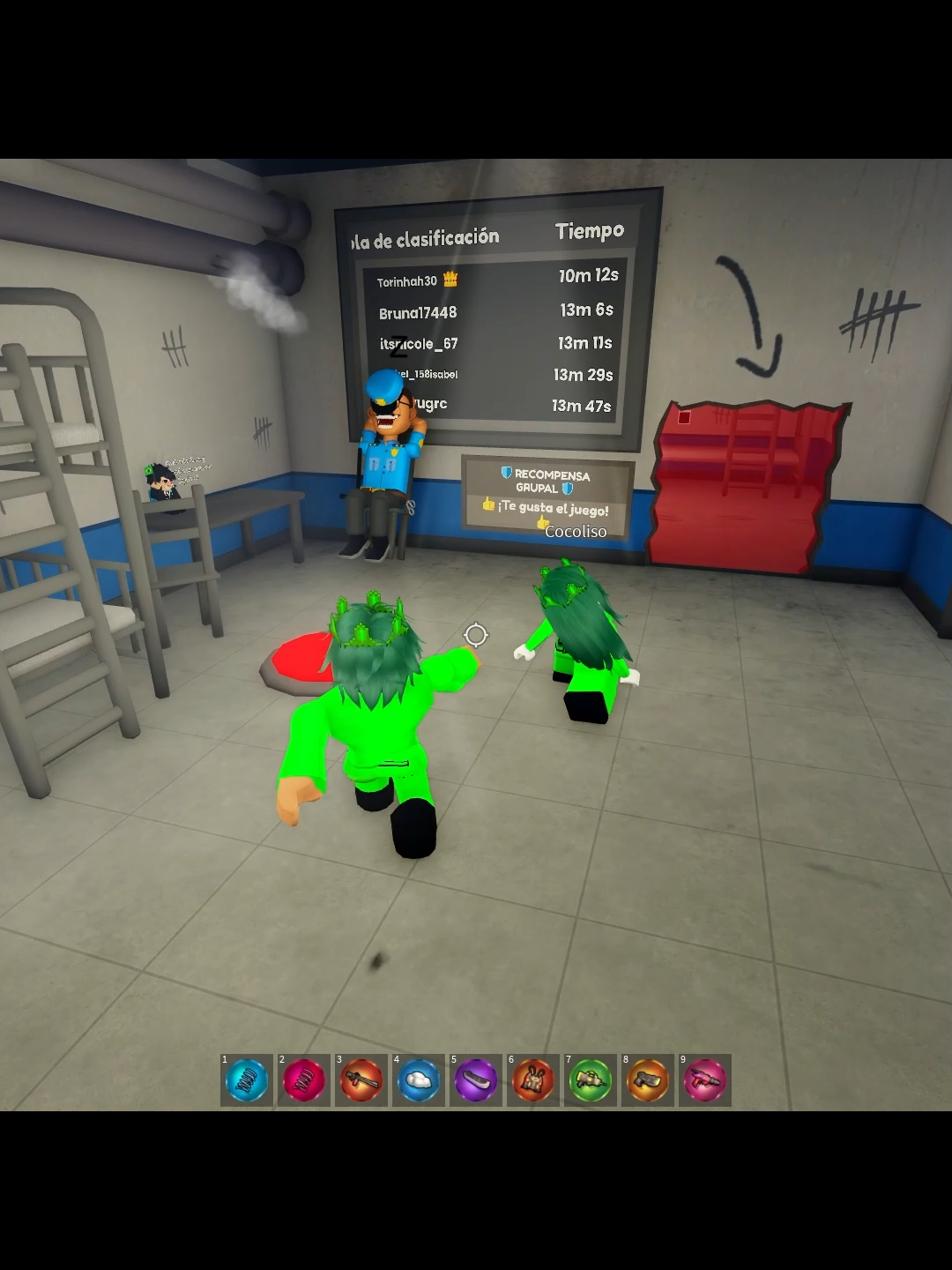 Juego: ¡Prison Run por Equipo! (TEAMWORK OBBY) #cocoliso #randy #robloxfyp #asmr #obby