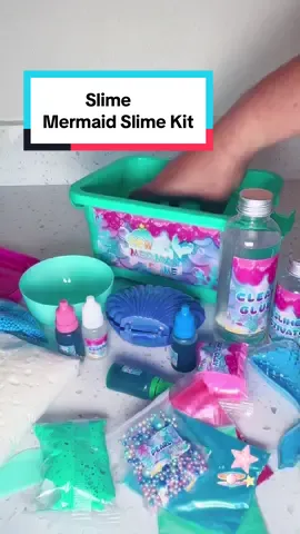 Slime • Mermaid Slime DIY Kit • you get everything you see here! Don’t wait click the link and get your own kit to start making slime today! #slime #slimereview #slimetutorial #slimeasmr #asmr