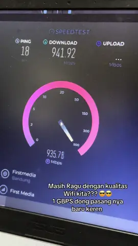 Ini baru kerennn 1000 MBPS brooo #cepat #kenceng #wifi #viralvideo 