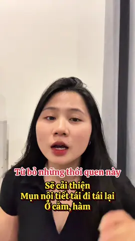 Từ bỏ những thói quen này sẽ cải thiện mụn nội tiết tái đi tái lại ở cằm, hàm #danhiemcorticoid #goclamdep #chamsocda #munnoitiet #mun #munviem #mundo 