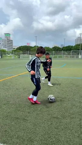 Use CHOP & STEP OVER on the side⚽️ #football #Soccer #サッカー #REGATEドリブル塾 #ドリブル塾