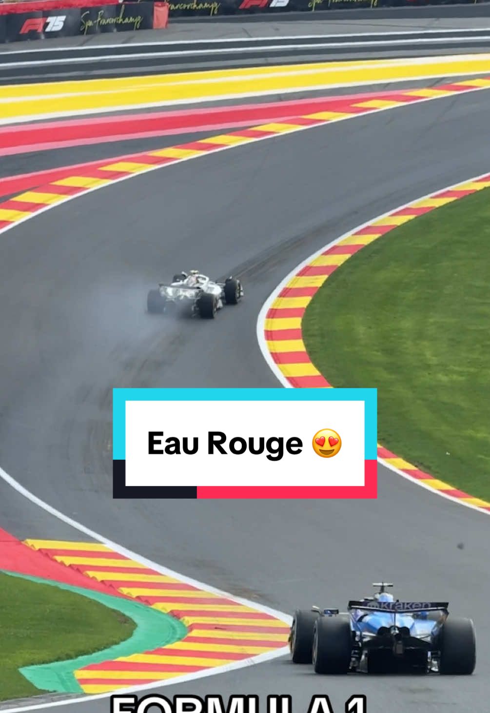 the greatest corner in motorsport, at three levels 😍 #f1 #formula1 #sport #belgiangp #spa 