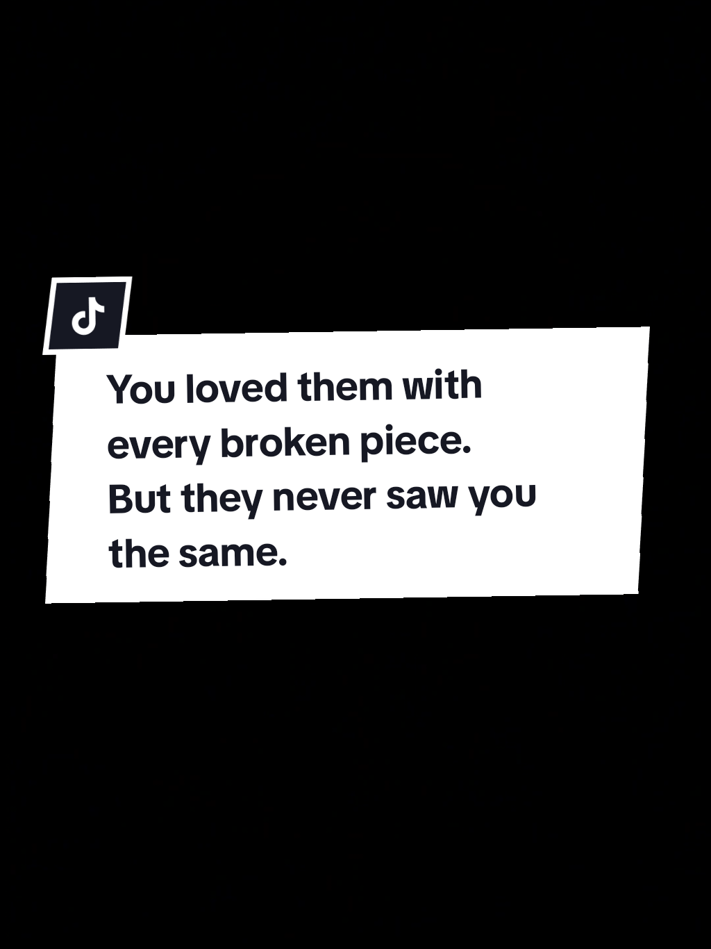 You loved them with every broken piece. But they never saw you the same. You wish you didn’t care, but you did. It hurts, but you’re healing. #LoveHurts #EmotionalPain #MovingOn #SadTikTok #DeepFeelings 