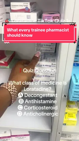 How many of you got this right? 👀 #Loratadine #Antihistamine #GPhCPrep #PharmacyTok #Remedy2Rxvise #StudyTok #PharmacistLife