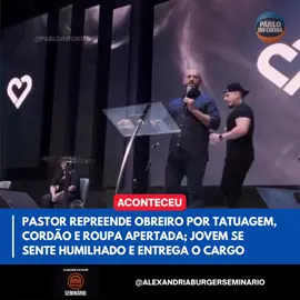 Um vídeo que mostra um pastor repreendendo publicamente um obreiro por usar tatuagens, cordão e roupas consideradas apertadas causou polêmica nas redes sociais. À primeira vista, o momento parece um episódio real de constrangimento e julgamento diante da congregação. No entanto, quem assiste com atenção percebe que se trata de uma encenação planejada. Segundo informações divulgadas por membros da igreja, a cena foi combinada entre o pastor e o obreiro para ilustrar uma mensagem sobre como as palavras têm poder e podem marcar a vida das pessoas. Ainda assim, a performance dividiu opiniões. Muitos internautas criticaram a escolha do método, apontando excesso e risco de má interpretação. Outros, porém, entenderam a intenção pedagógica por trás do ato. 📸: Reprodução #PalavrasTêmPoder #EncenaçãoNaIgreja #PolêmicaReligiosa #Reflexão #pabloinforma