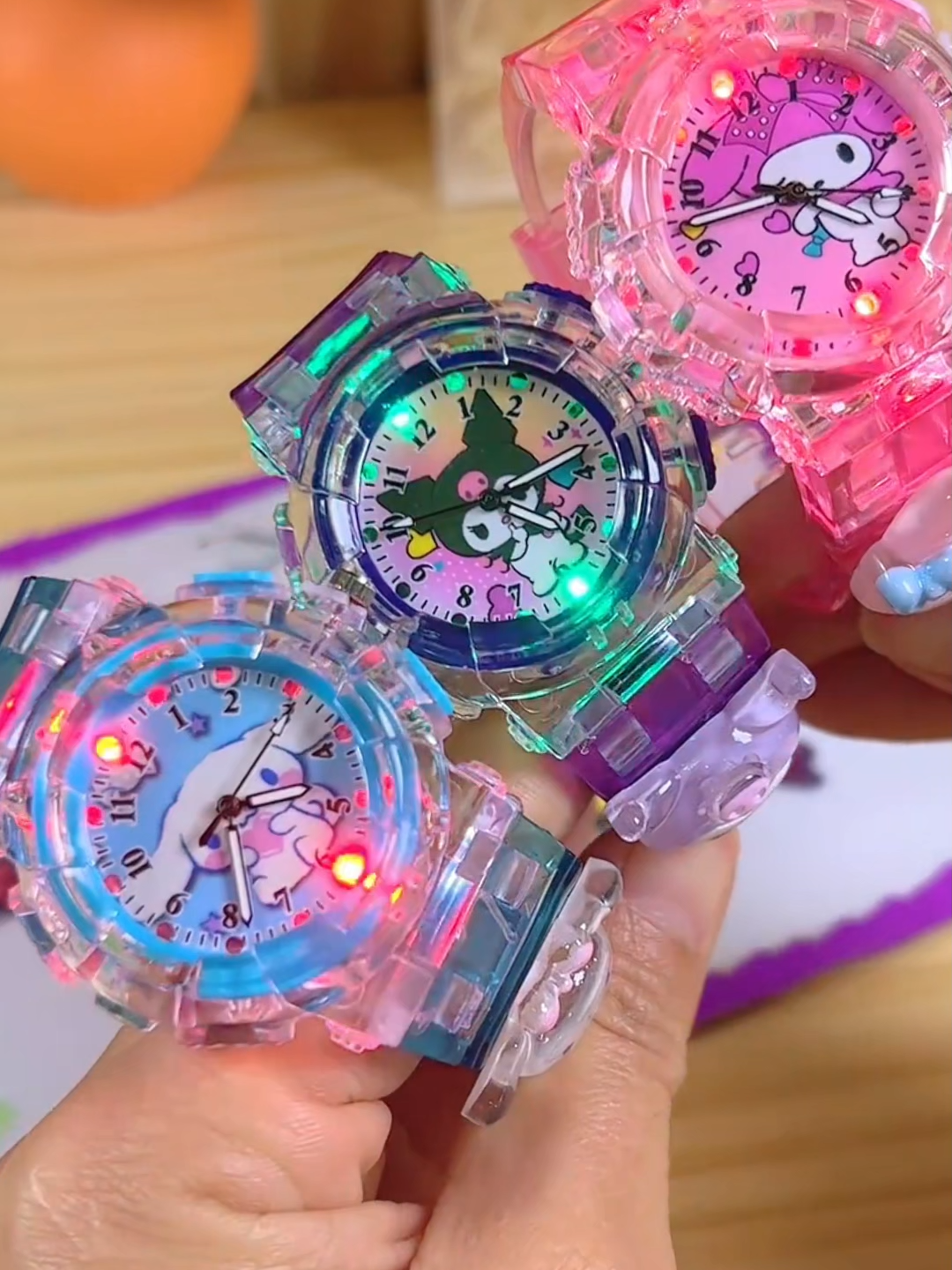Glowing Kuromi Kids Watch Sanr#fashionshop #tiktokshop