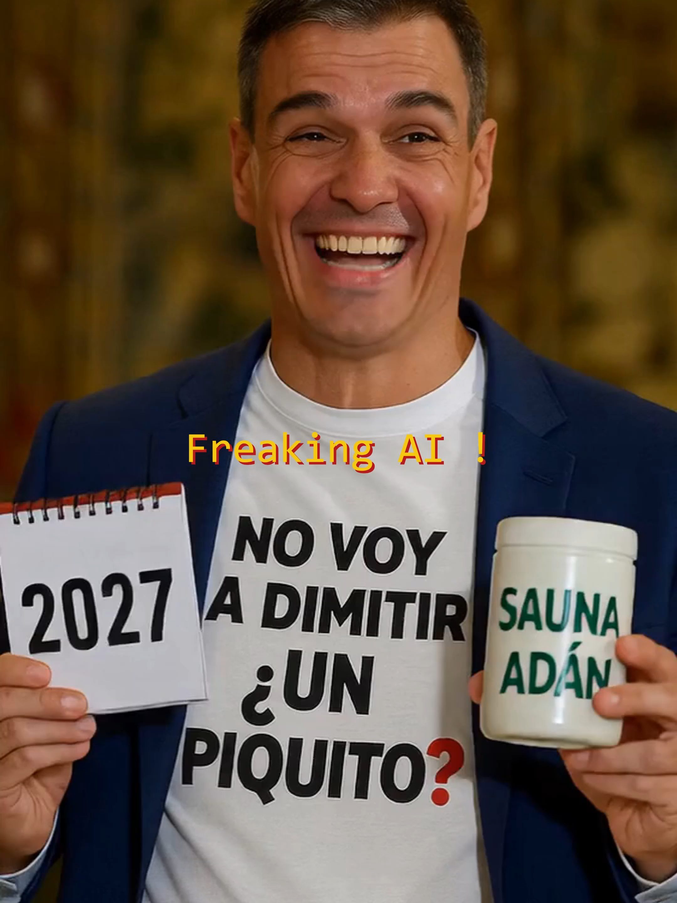 Pedro Sánchez le recuerda a España que no piensa dimitir y encima se pega la vacilada #humor #ai 🤖 Powered by #HeyGen #Sora #PedroSanchez
