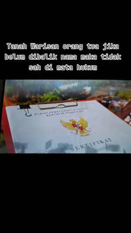 jangan menunda balik nama waris#tanah #sertifikattanah #uang #masyarakatindonesia 