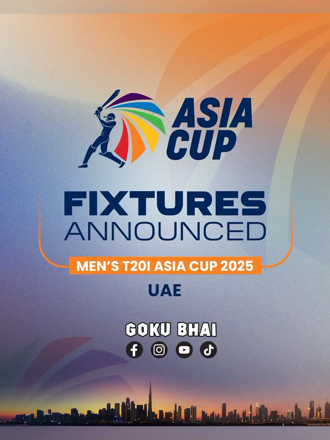 Men's T20i Asia Cup 2025 Fixtures 🔔😂 #asiacup #asiacup2025 #indvspak #gokubhai #pakvsind #cricket