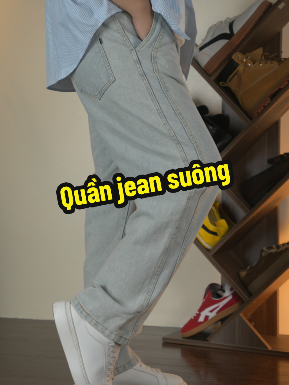 Quần jean suông đẹp thế này mà có hơn lốp là sao #quanjeansuong #quanjeannam #quanbonam #chuhung9011 #chúhùng 