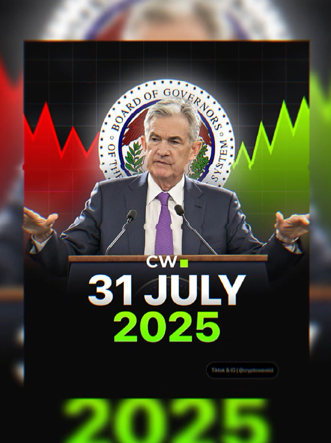 Awas guncangan market besar lagi! Jerome Powell akan kembali bersabda dan menentukan Suku Bunga pada tanggal 31 Juli 2025 pukul 01:00-01:30 WIB (Subuh) #gabrielrey #cryptowave #jeromepowell 