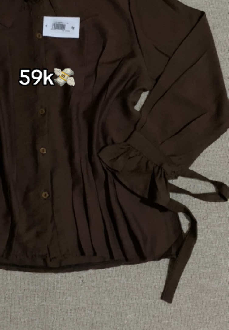 blouse in brown🫶🏻 #atasanwanita #blouse #mahogany #bajuatasanwanita #atasancewek 