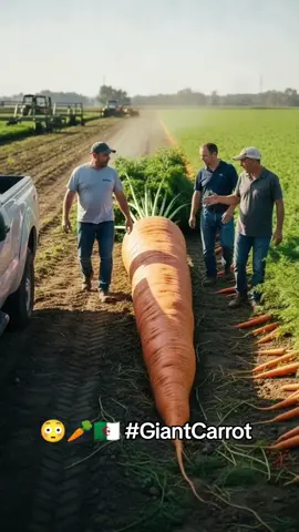 This carrot is BIGGER than the truck 😳🥕🇩🇿 #fyp #algeria #viral #dzpower #GiantCarrot #trending #farminglife #crazyfind #viralvideo #carrotfarm 