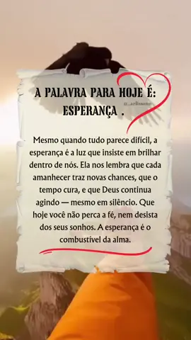 Que sua vida seja regada de esperança 🙏🏽🫶🏼❤️🍃 #reflexão #mensagemdodia #esperança #superação #frasedodia 