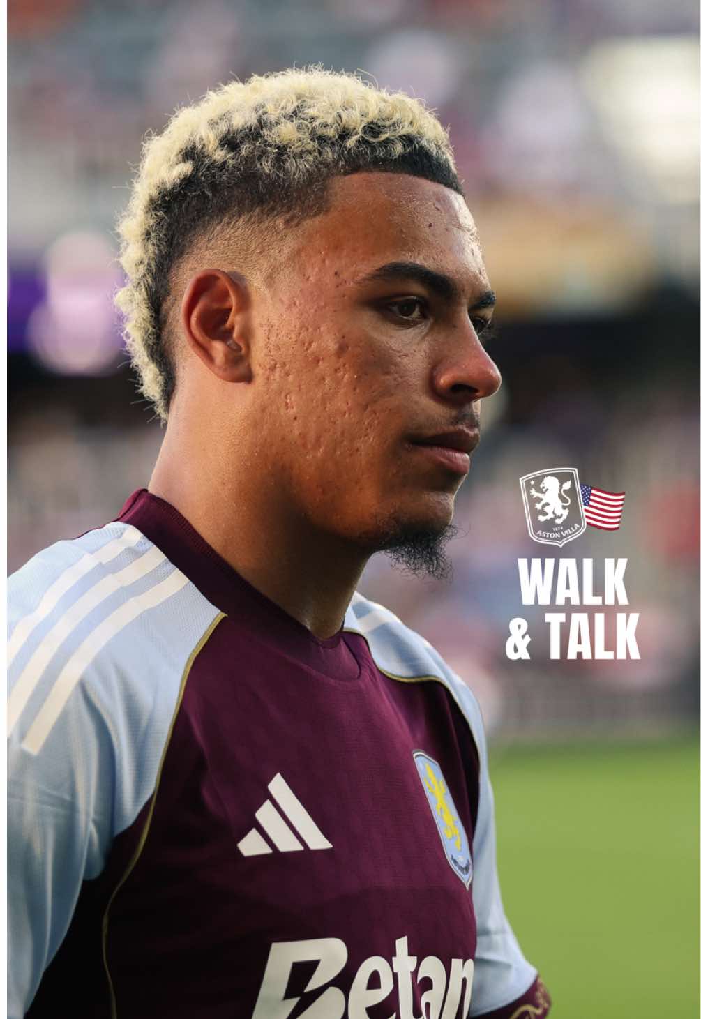 Walk and talk with Morgz post-match 🗣️ #astonvilla #AVFCUSA #MorganRogers 