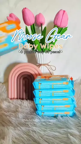 super cute size 😍 68 pesos lang to! pack of 6 na @moosegearbaby  #moosegearbaby #moosegearbabywipes #miniwipes #babywipes 
