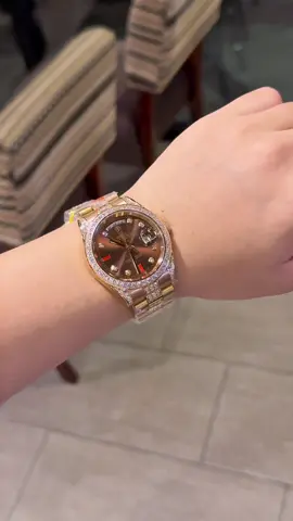 Siêu phẩm RL mặt chocolate với đểm nhấn ruby đỏ quá đẹp #xuhuong #donghonam #dongho #donghodeotay #hoanggiawatch⌚️ #rolex #xuhuong2025 