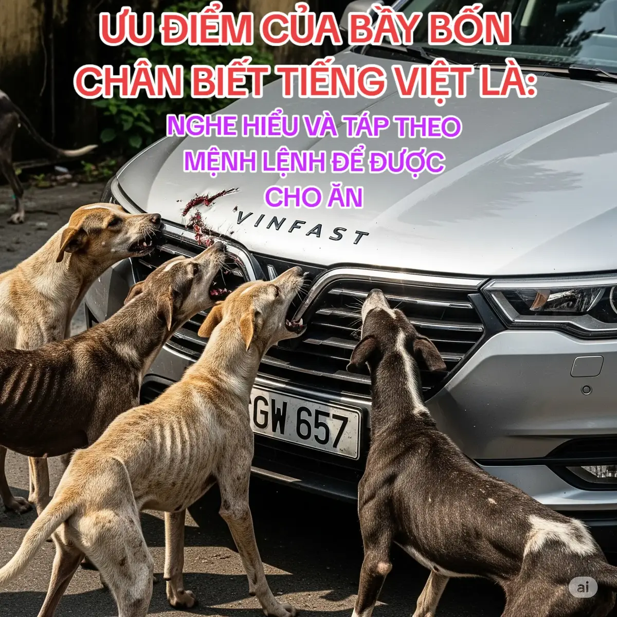 Nghe hiểu rõ hiểu ý của chủ que củi muốn sai bảo điều gì và táp theo mệnh lệnh để được cho ăn, thấy bầy này hơi ốm yếu vì thiếu ăn. Triệu hồi bầy bốn chân vào đây xem có bao nhiêu con nào. #viral #usa #cali #viralvideo #vf #chayxe #tiktok #xuhuong #new #vinfast #tintuc 