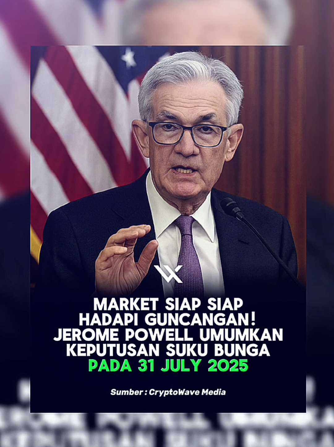 Pasar keuangan global kembali bersiap menghadapi potensi guncangan besar. Ketua Federal Reserve, Jerome Powell, dijadwalkan memberikan pernyataan resmi dan mengumumkan keputusan suku bunga pada Rabu, 31 Juli 2025, pukul 01.00 hingga 01.30 WIB. Momentum ini menjadi sorotan utama bagi para investor di seluruh dunia, termasuk pelaku pasar saham dan kripto. Sebab, setiap komentar atau kebijakan yang diumumkan Powell kerap memicu volatilitas tinggi, terutama jika ada perubahan arah kebijakan moneter. #gabrielrey #cryptowave 