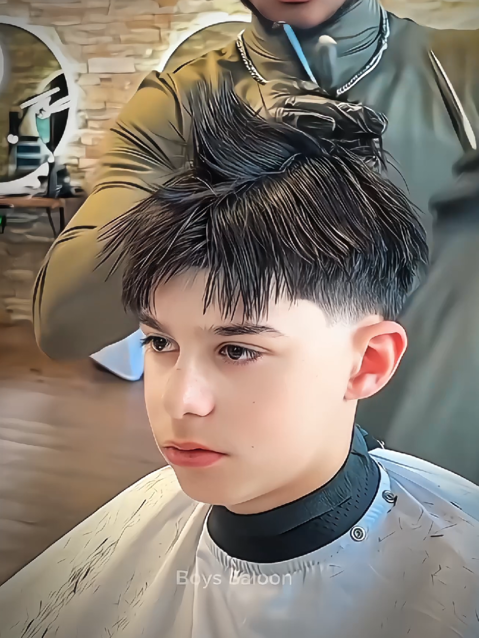 Cute Boy Hair Style 😱✂️ #foryou #foryoupage #cuteboyshairstyle #boyshaircut #saloon #usa #uk #germany🇩🇪#haircut #hairstyle #grow 